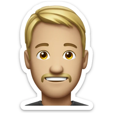 Standard emoji face of someone who just got pwned by a hacker sticker
