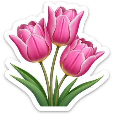 Tulipanes rosados sticker