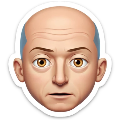 deranged jeff bezos with one eye bigger than the other sticker