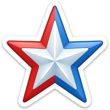 Red, White, and Blue star sticker