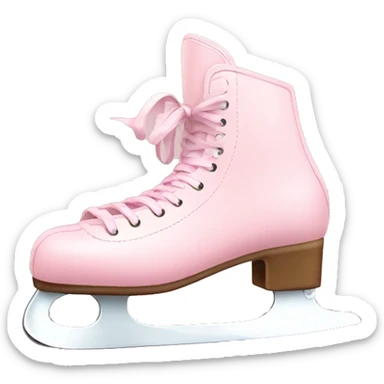 pastel pink ice skates sticker