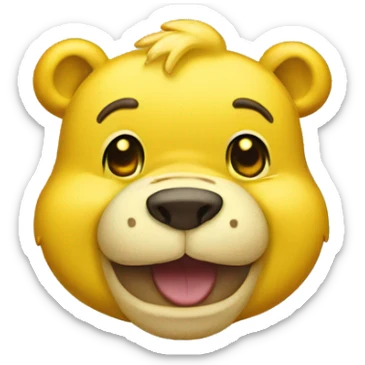 Yellow carebear sticker