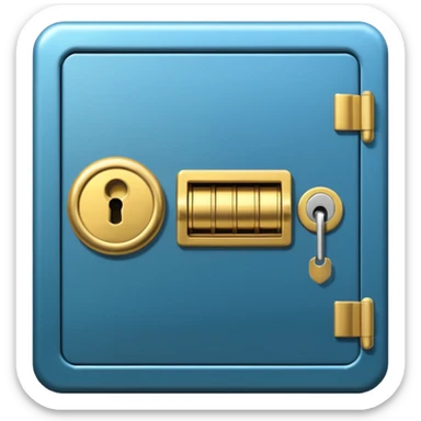 safe deposit box in a bank sticker