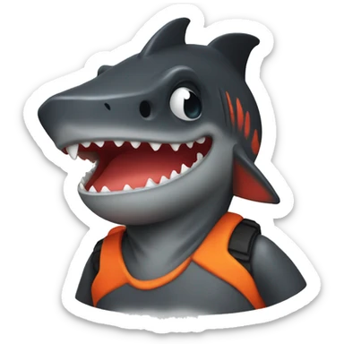 Young lava shark sticker