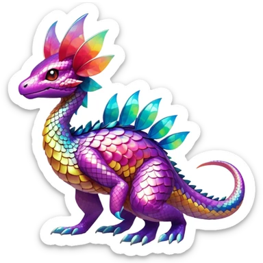 Shiny Exotic Pokémon-Fakémon-hybrid-creature (full body) sticker