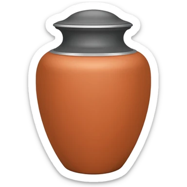 grey funeral urn
 sticker