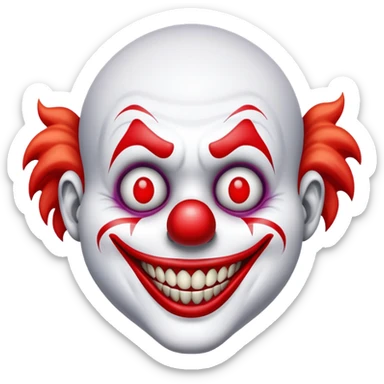 creepy clown sticker