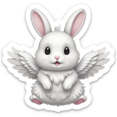 A flying rabit sticker