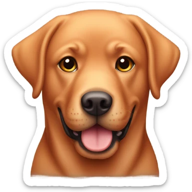 Chubby red lab sticker