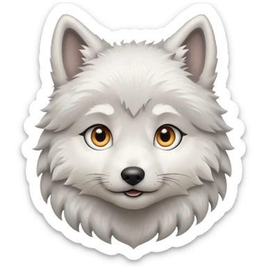 white wolf puppy sticker