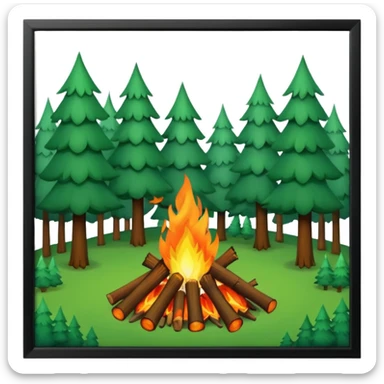 forest 🌲and bonfire 🔥 sticker