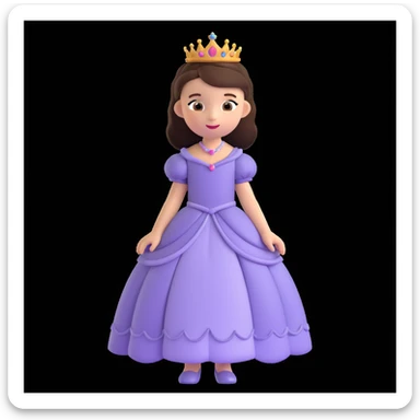girls in a princess dress sticker