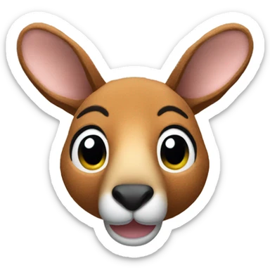 Kangaroo stuffed animal sticker
