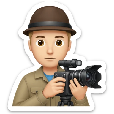 newsroom, cameraman sticker