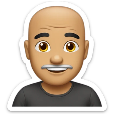 mighty raju bald  sticker