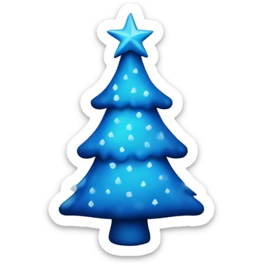 Blue Christmas tree sticker
