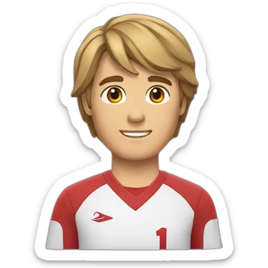 troy bolton in sport shirt sticker