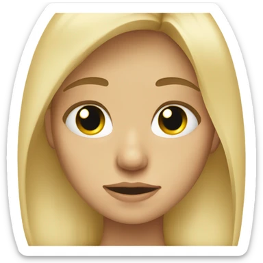 Blond girl which is crying sticker