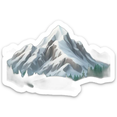 snowy mountain sticker