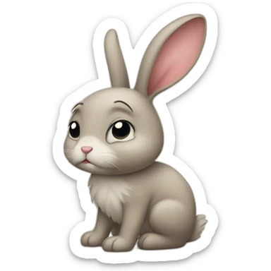 Sad bunny sticker