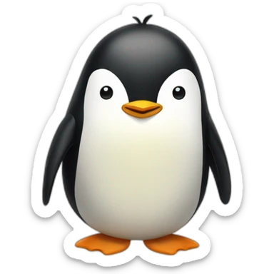 penguin stylized sticker