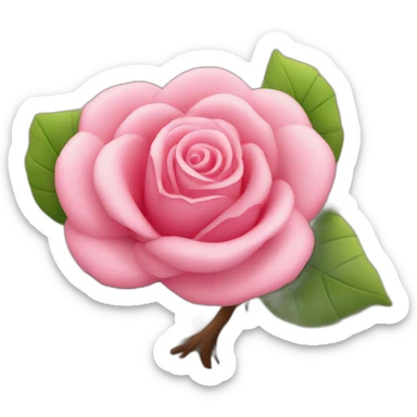 Rosa Baum mit herz sticker