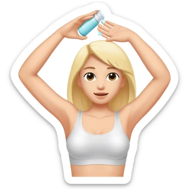 applying deodorant armpit sticker