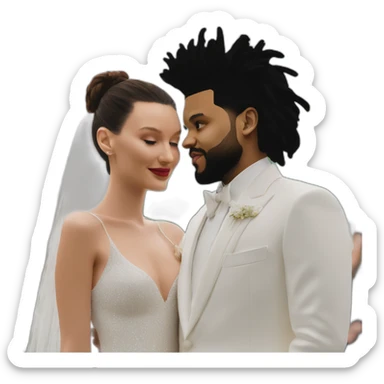 the weeknd marrying bella hadid sticker