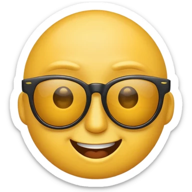 Emoji pulling down sunglasses while raising an eyebrow  sticker
