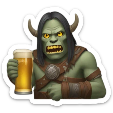 Uruk-hai with beer sticker