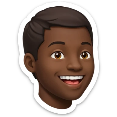 Tête de profil, et qui fait chute en montrant sa bouche sticker