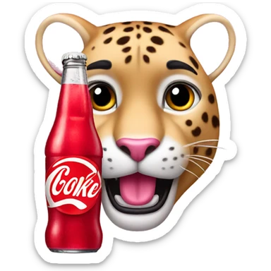 Pink panther coke sticker