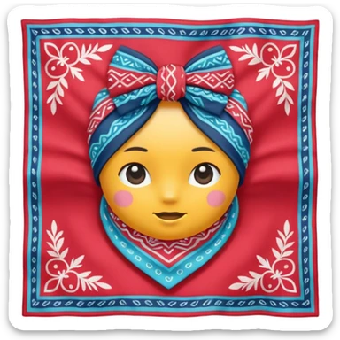 patterned bandana headscarf  sticker