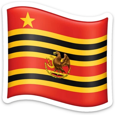 Flag of Angola but Triple sticker