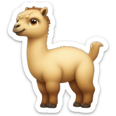Half alpaca half dinosaur  sticker