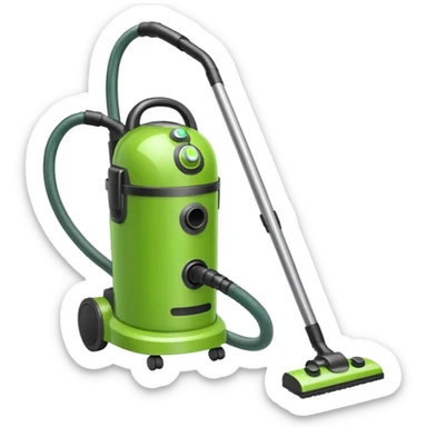 green vacuum cleaner sticker