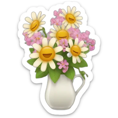 Good Morning with flowers. sticker