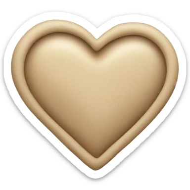 Beige heart sticker