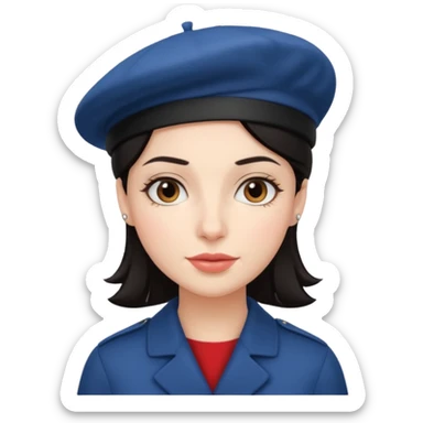 Urban French woman  sticker