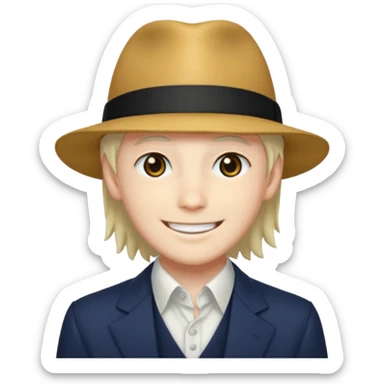 Chuuya nakahara from bungo stray dogs smiling sticker