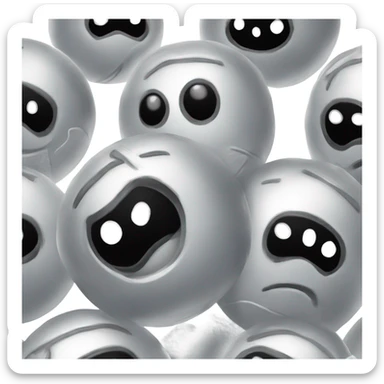 Metal cute black eyes Kirby ball driving on 4 car wheels sticker