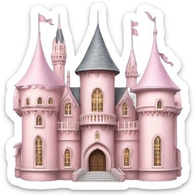 Beauty and the beast like light pink castle sticker