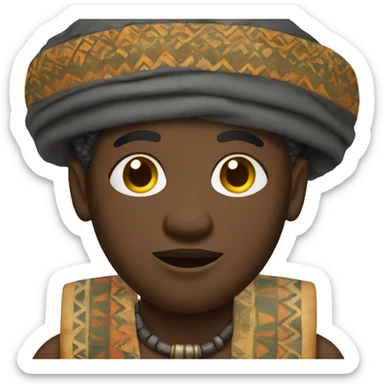 African man in cultural clothes sticker