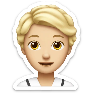 graduate short blond hair girl  sticker