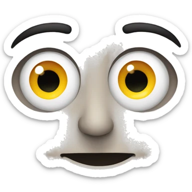 eyes looking to to the right sticker