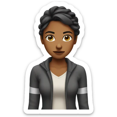 Not impressed girl sticker