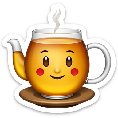 İnce belli bir bardakta türk çayı sticker