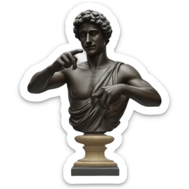 italian statue doing pinched fingers sticker