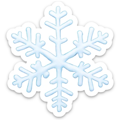 A Snowflake in the shape of a heart  sticker