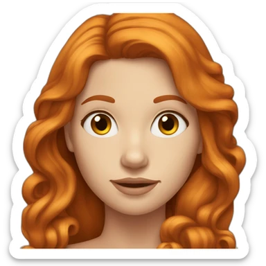 fair-skinned-pretty-woman-with-long ginger hair sticker